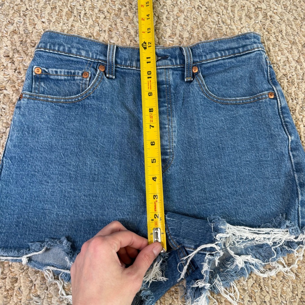 Levi's Blue Denim Jean Shorts - Picture 7 of 9